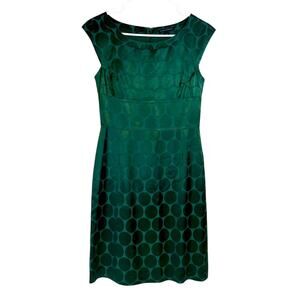 Banana Republic Green Silky Circles Short Sleeve Dress Size 2 V0439